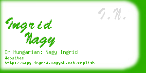 ingrid nagy business card